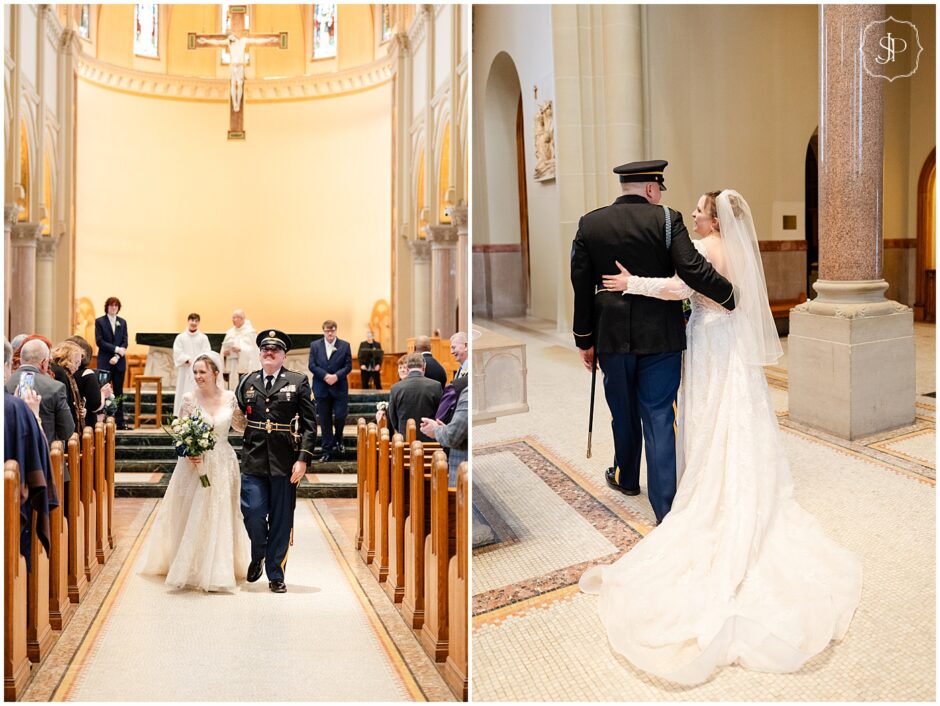 Saint Vincent Wedding with a bride and groom walking down the isle