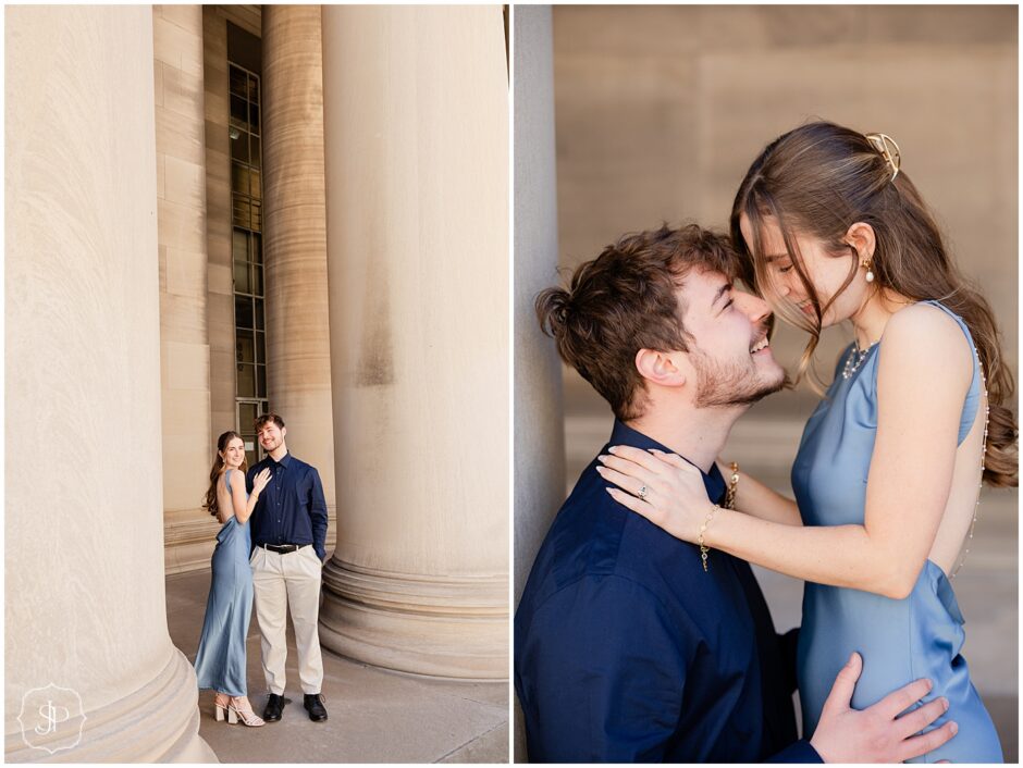 couple at the Mellon Pillars 